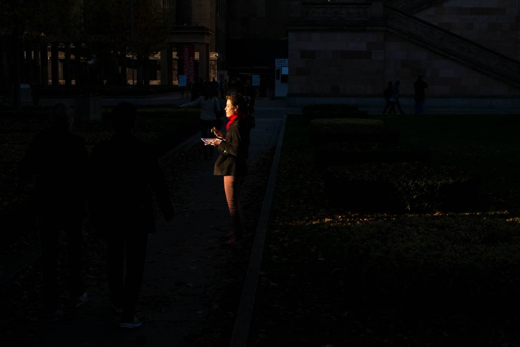 A girl sunbathing in Berlin