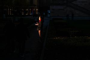 A girl sunbathing in Berlin