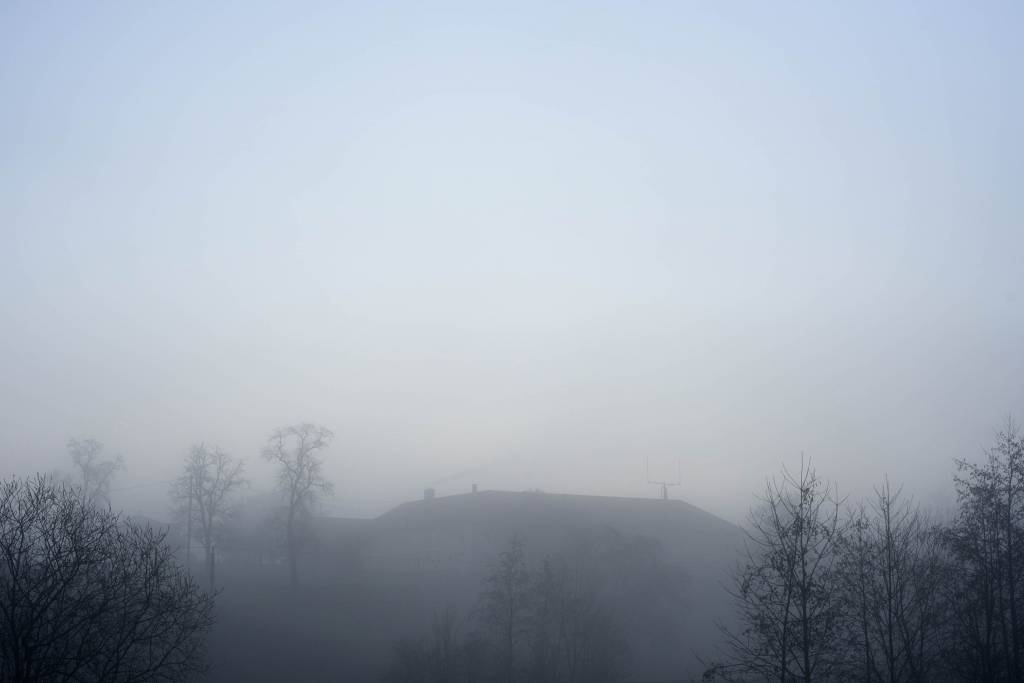Farmhouse in the Fog