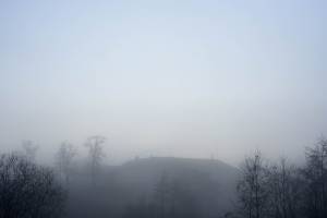 Farmhouse in the Fog