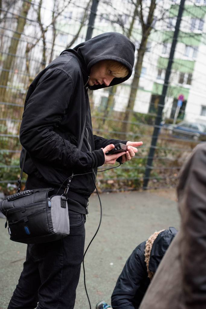 Richard Kranzin during the take is last short film